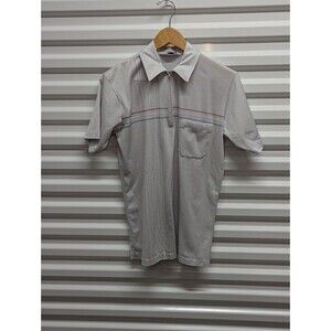 Vintage Idletime Men's Small Gray Polo with Pocket and Stripes